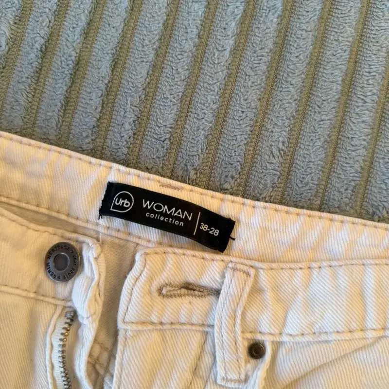 Jeans blancos wide leg - 2