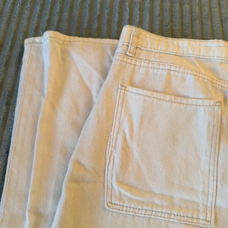 Jeans blancos wide leg - 3