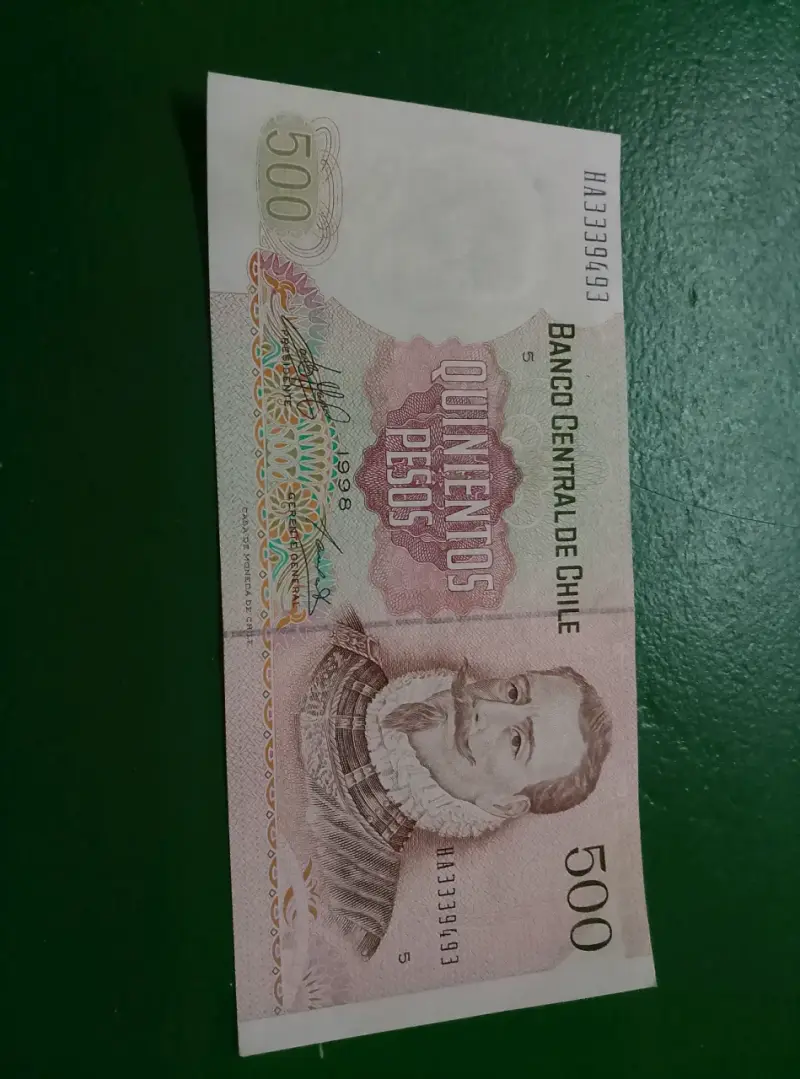 Billete de 500 pesos chilenos antiguo - 1