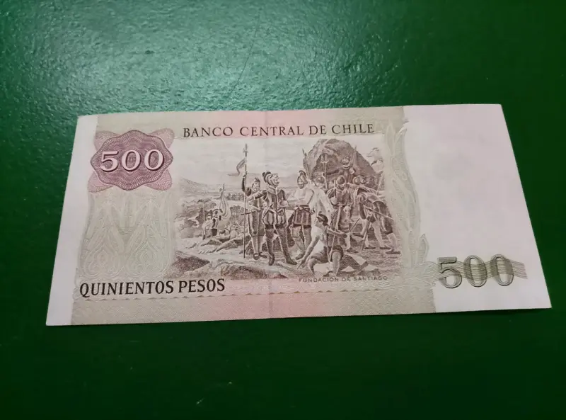 Billete de 500 pesos chilenos antiguo - 2