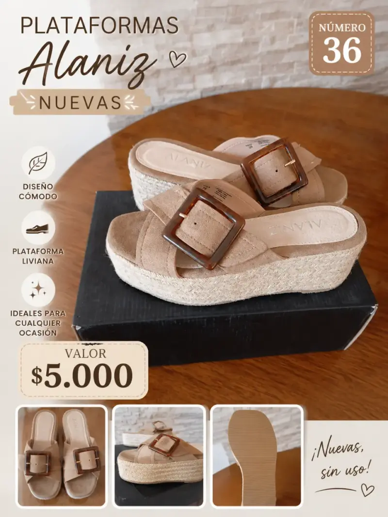 Plataformas Alaniz Nuevas Talla 36