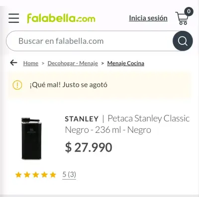 Petaca Stanley negra de acero inoxidable - miniatura 4