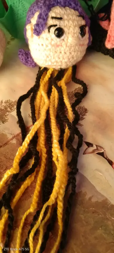 Camino de mesa  tejido a crochet blanco - miniatura 6