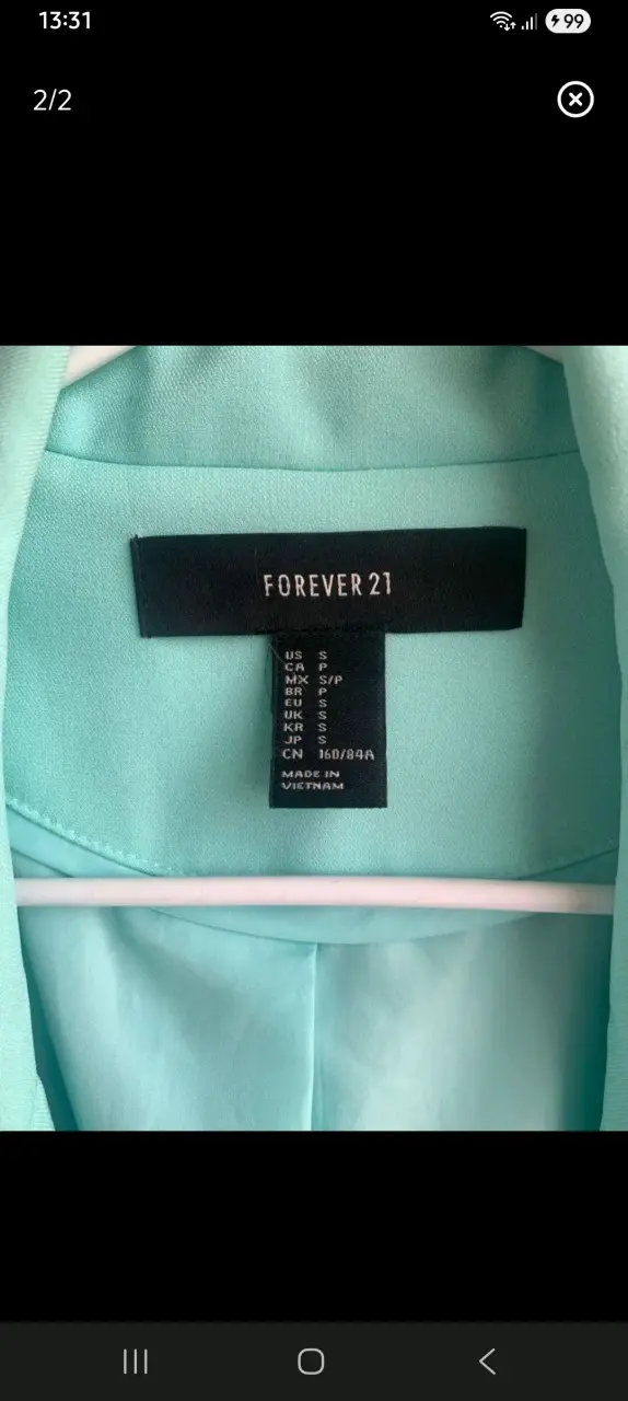 Blazer verde menta para mujer talla L - 2