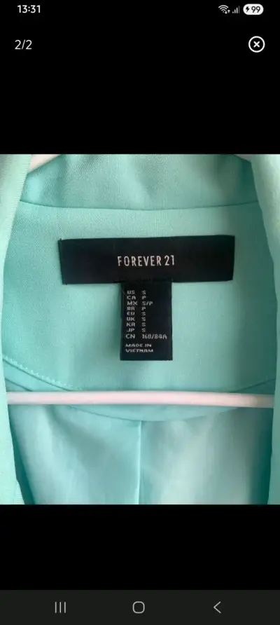 Blazer verde menta para mujer talla L - miniatura 2
