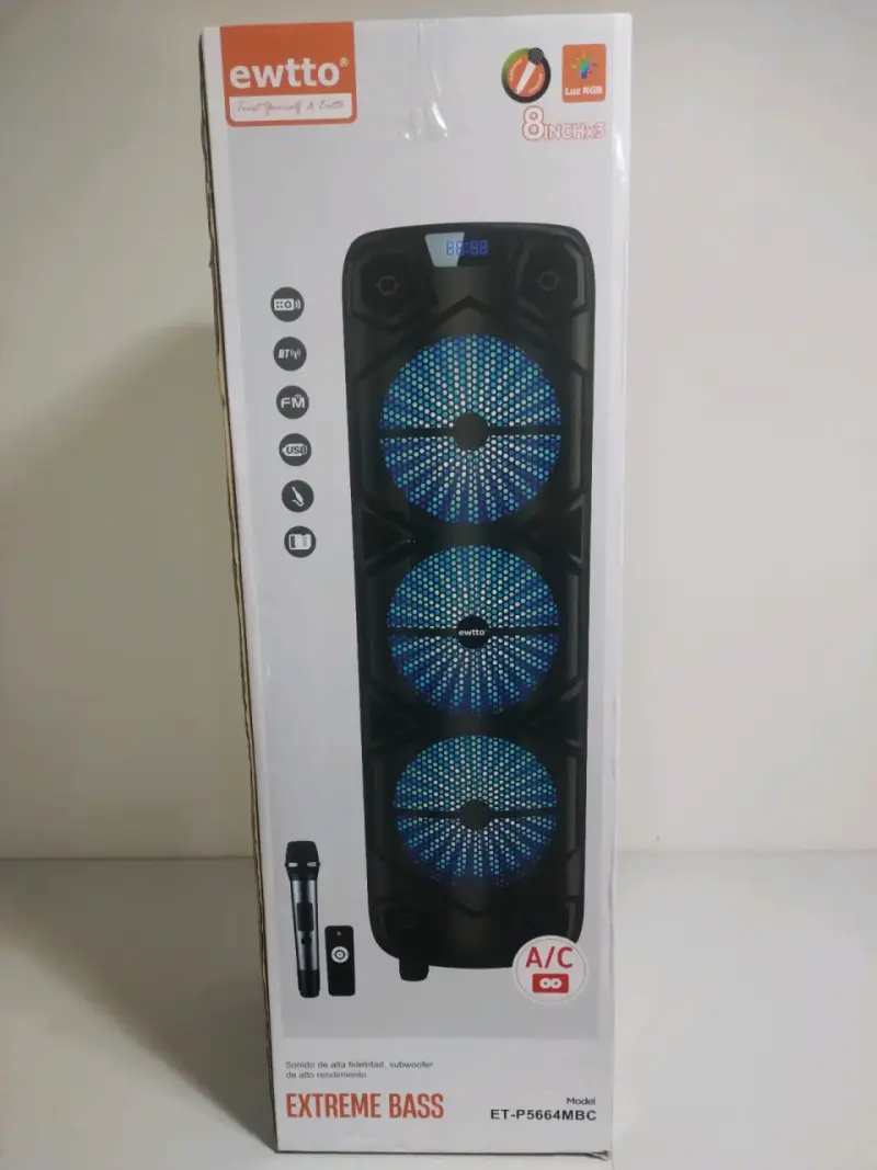 Parlante Bluetooth Ewtto Extreme Bass con Micrófon - 1