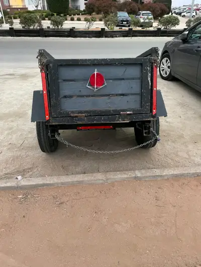 Carro de arrastre de madera con rueda de repuesto - miniatura 5