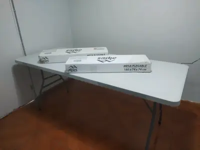 Mesa plegable Alpes 180x74 cm para eventos - miniatura 1