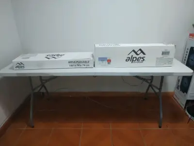 Mesa plegable Alpes 180x74 cm para eventos - miniatura 2