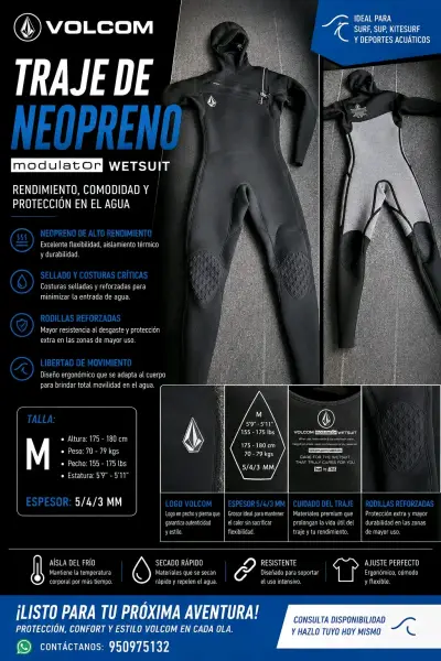 Traje de Neopreno Volcom Modulator para Surf - miniatura 1