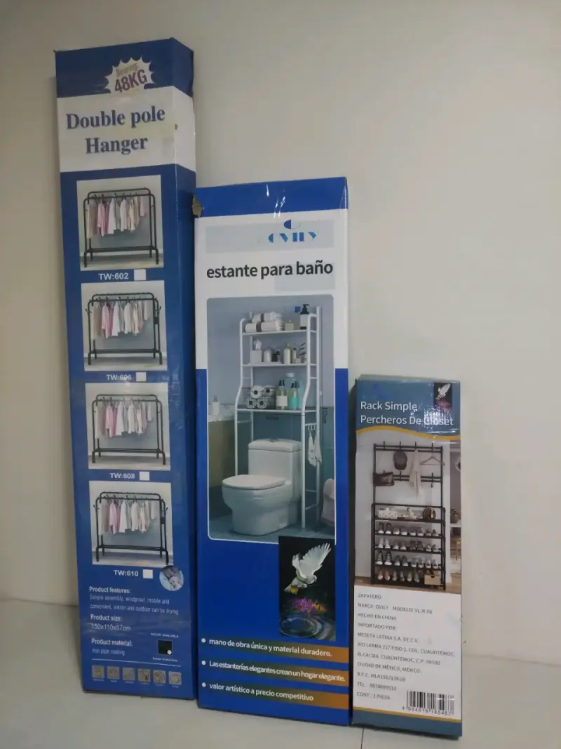 Perchero Doble - Estante de baño - Zapatero