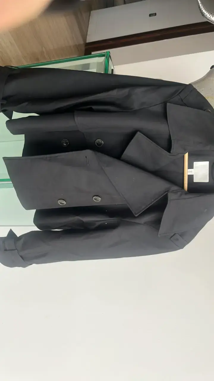 Trench Coat negro de mujer - 1