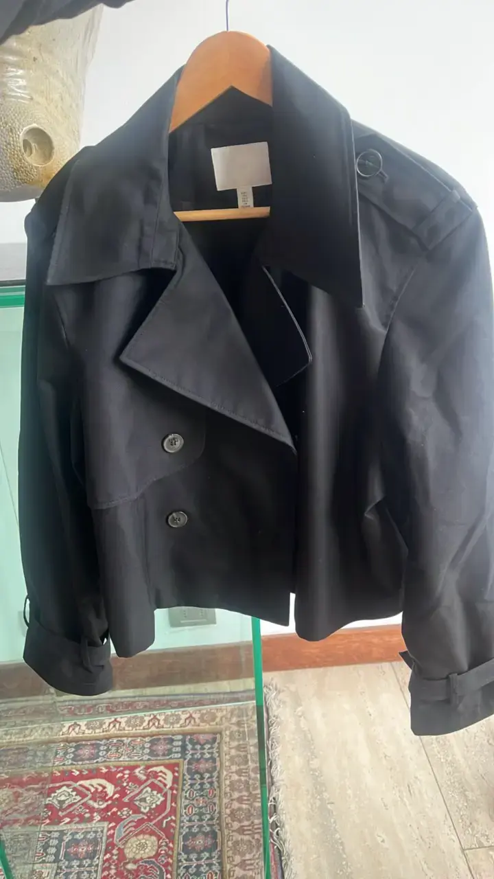 Trench Coat negro de mujer - 4