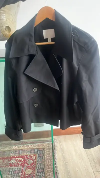 Trench Coat negro de mujer - miniatura 4