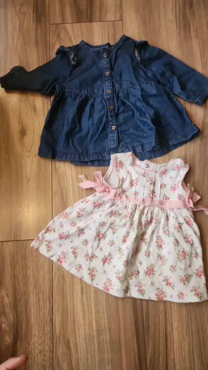 Vestidos para niña en mezclilla y flores