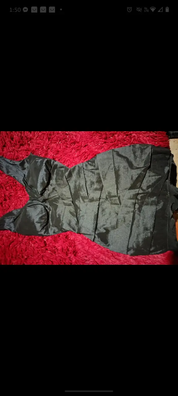 Elegante vestido negro largo talla M - 2