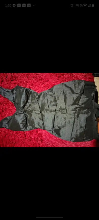Elegante vestido negro largo talla M - miniatura 2