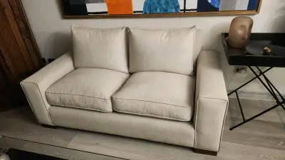 Sofá 2 Cuerpos Beige en Excelente Estado - miniatura 4