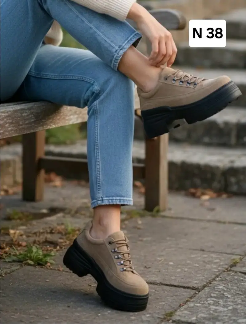 Zapatos negros de plataforma talla 38 para mujer - 2