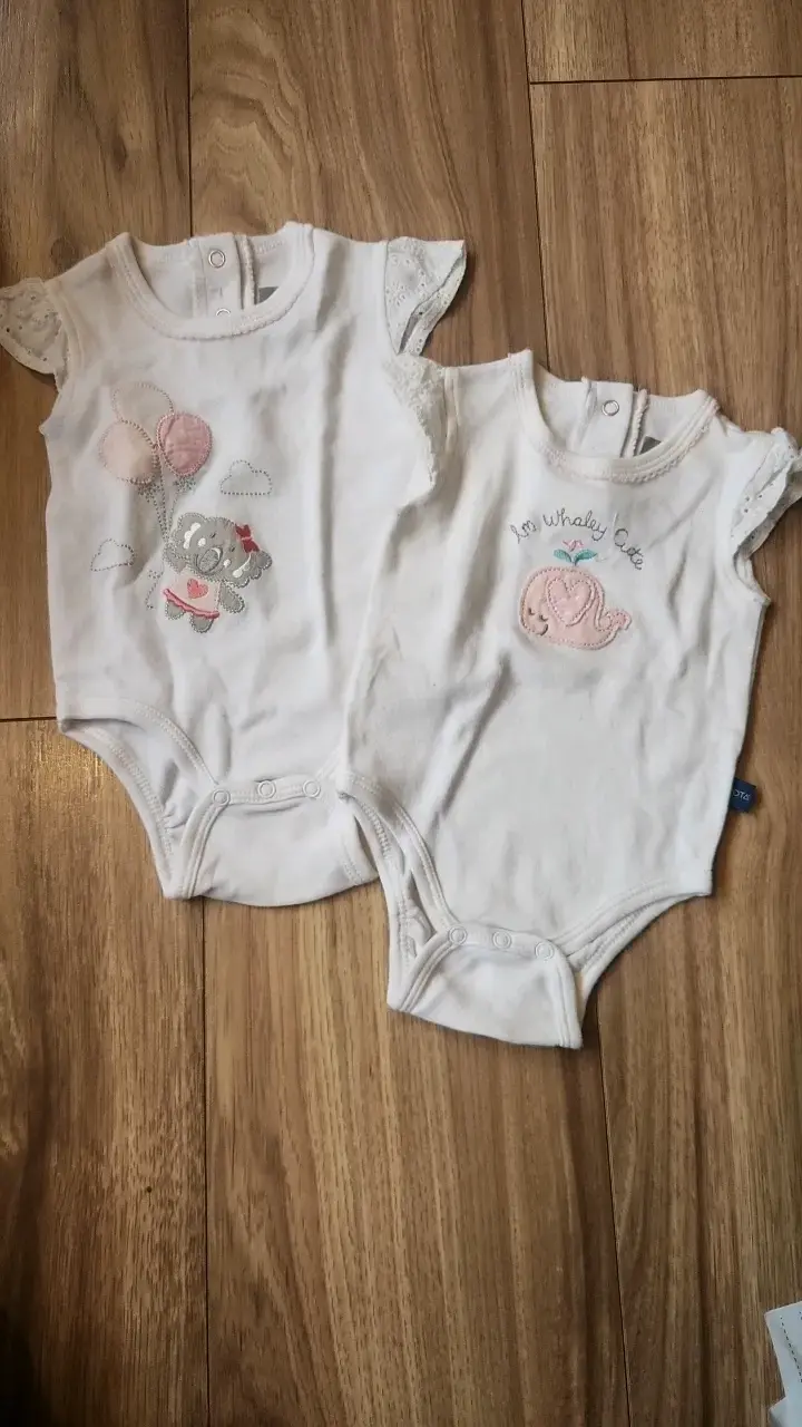 Conjunto de bodies para bebé con diseños de animales