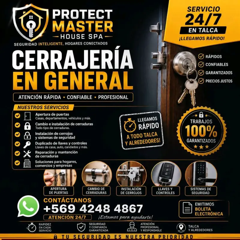 Servicio de cerrajería en Talca 24/7
