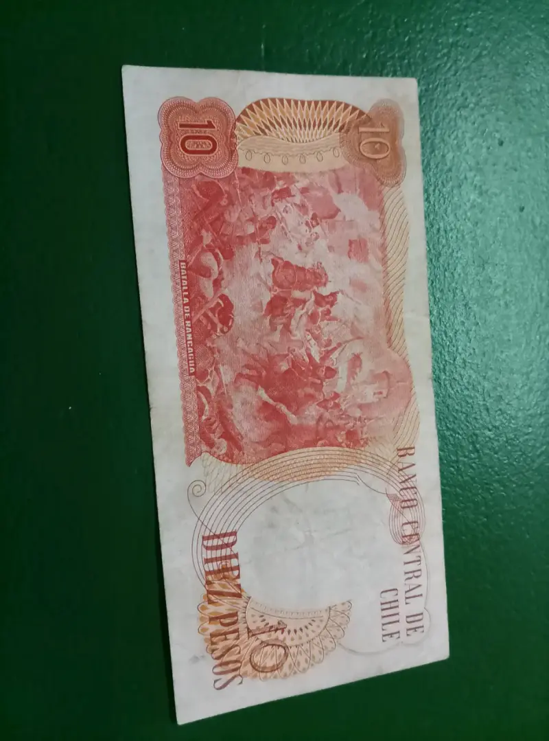 Billete de 10 pesos chilenos de 1975 - 2