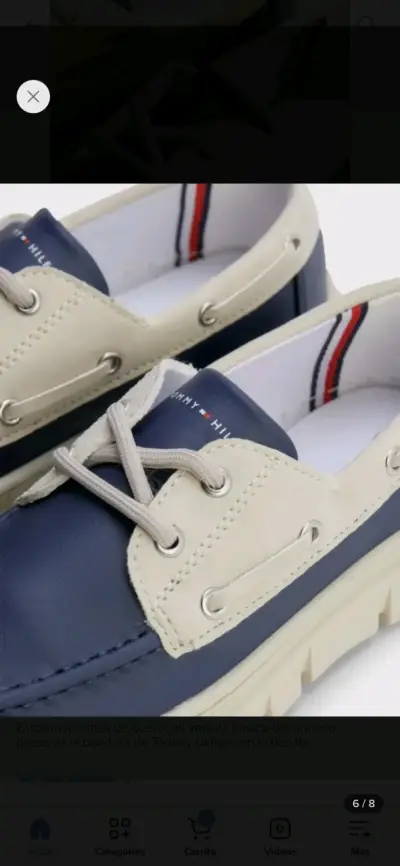 Zapatos náuticos para niños Tommy Hilfiger azul y beige - miniatura 4