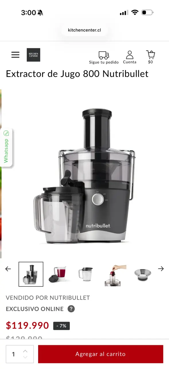 Extractor de Jugo 800 Nutribullet potente y eficiente - 1