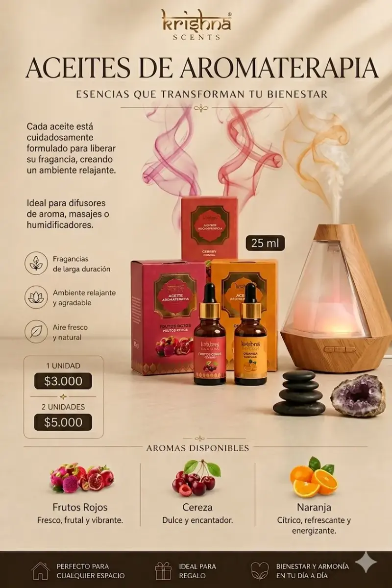 Aceites de Aromaterapia Krishna Scents 25ml