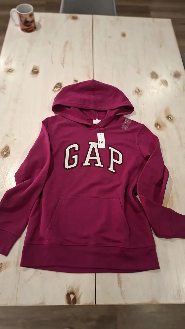 Polerón con capucha GAP burdeos para mujer - 2
