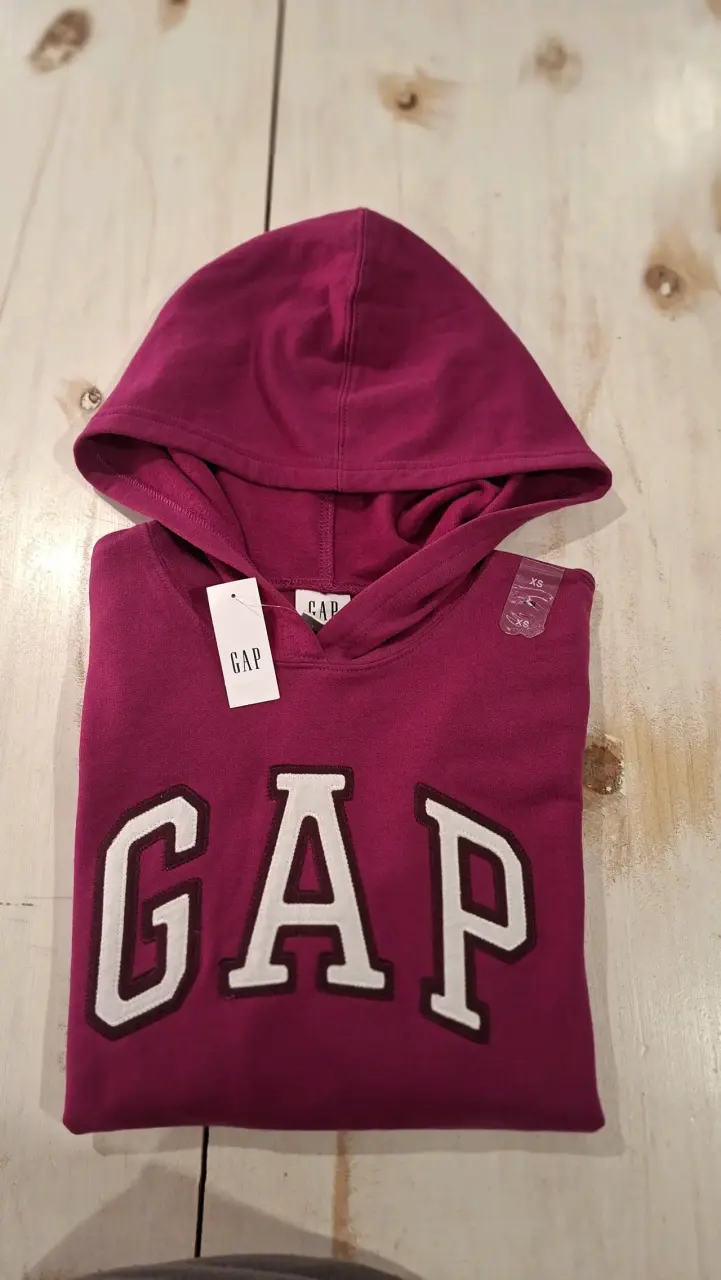 Polerón con capucha GAP burdeos para mujer - 3