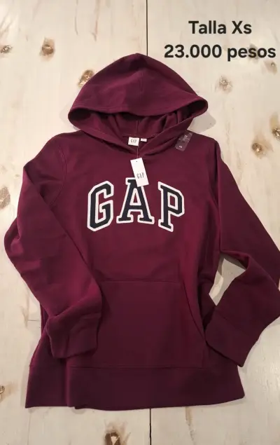 Polerón con capucha GAP burdeos talla XS - miniatura 1