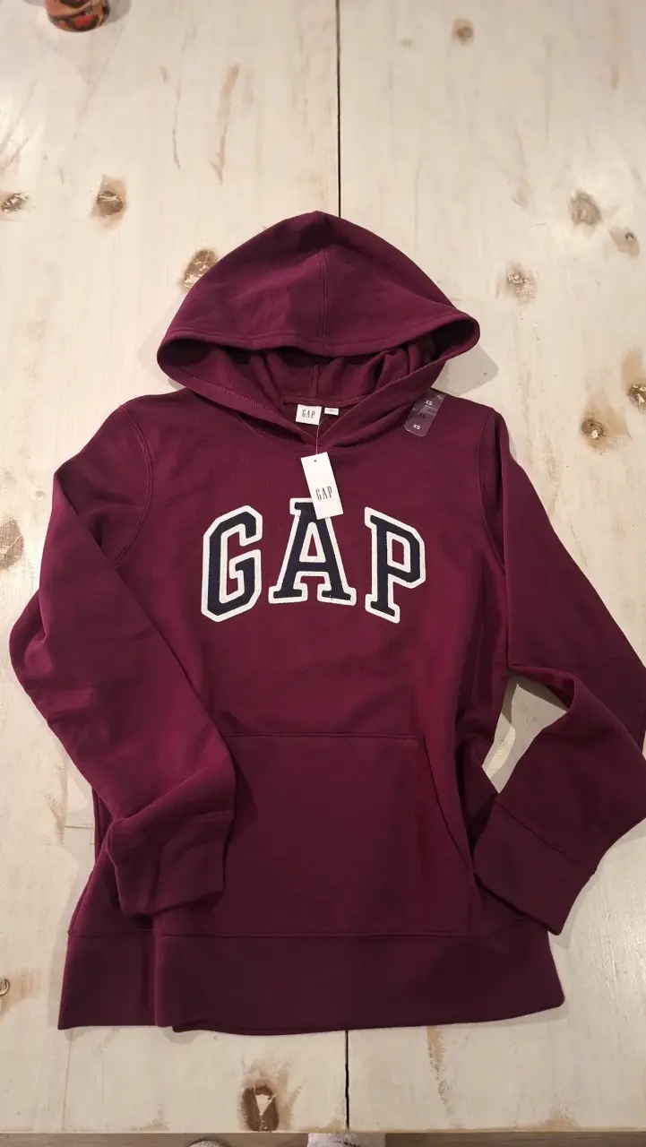 Polerón con capucha GAP burdeos talla XS - 2