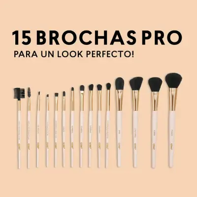 Set de brochas de maquillaje con estuche Cyzone - miniatura 2