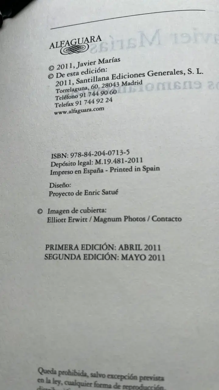 Libro 'Los enamoramientos' de Javier Marías - 3