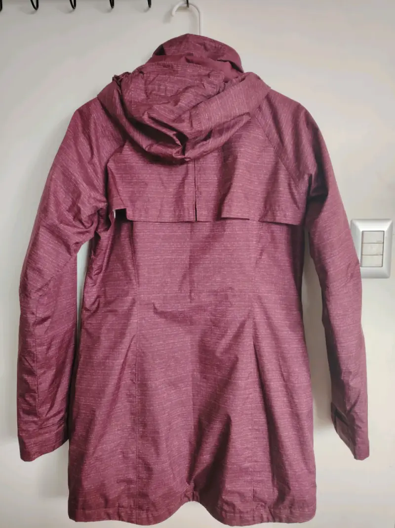 Parka impermeable burdeos para mujer - 2