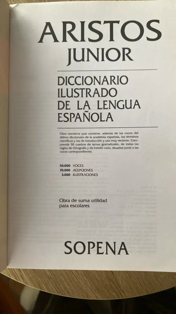 Diccionario Ilustrado Sopena Aristos Junior - 3