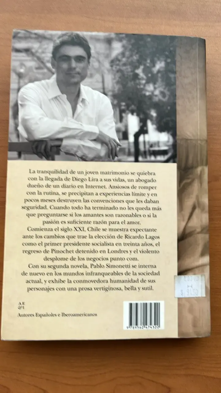 Libro 'La razón de los amantes' de Pablo Simonetti - 2