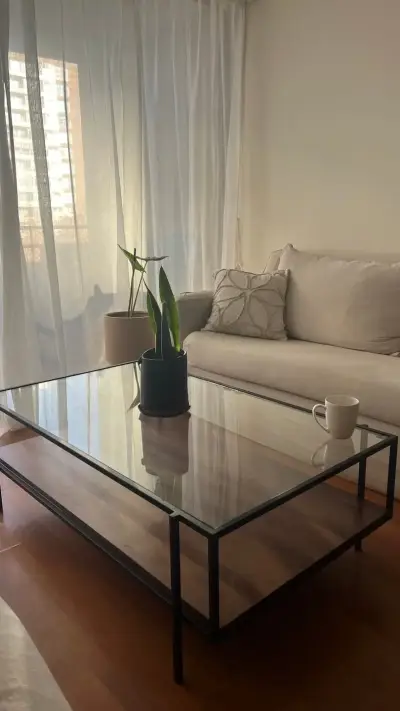 Mesa de Centro de Vidrio y Madera - miniatura 5