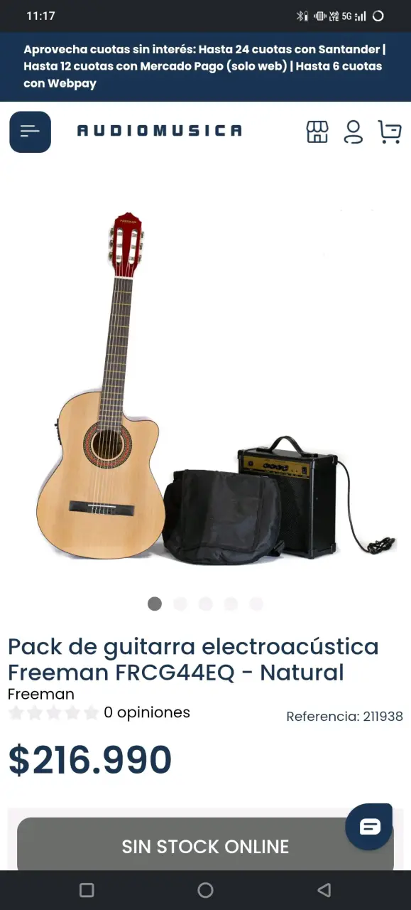 Guitarra electro-acústica con amplificador Freeman - 6