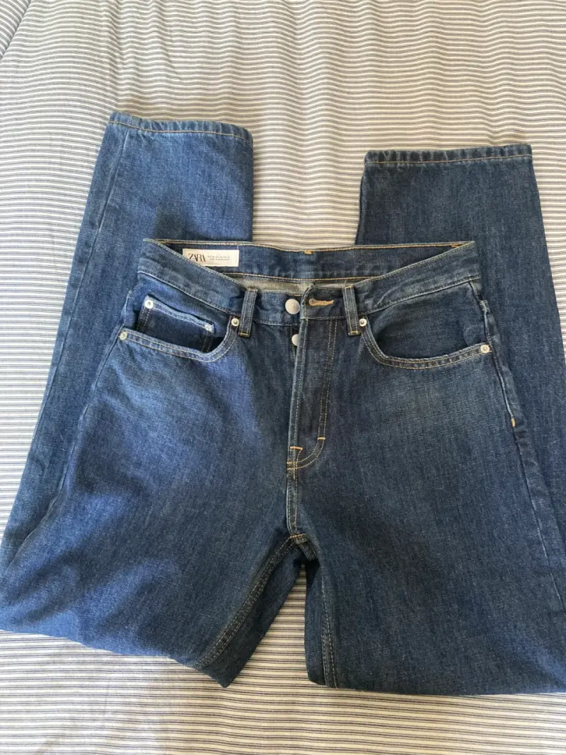 Jeans Zara de mezclilla azul para hombre - 1