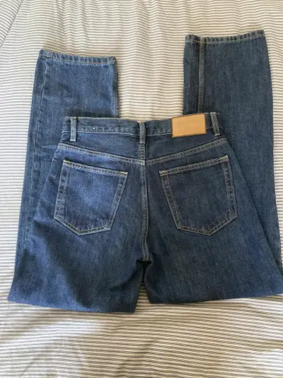 Jeans Zara de mezclilla azul para hombre - miniatura 2