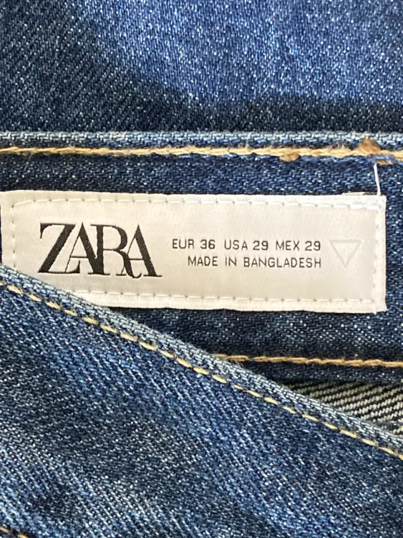 Jeans Zara de mezclilla azul para hombre - 4
