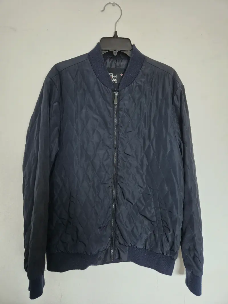 Chaqueta bomber azul para hombre - 1