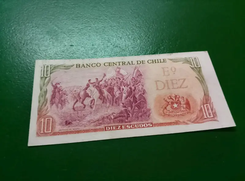 Billete antiguo de 10 escudos de Chile - 2