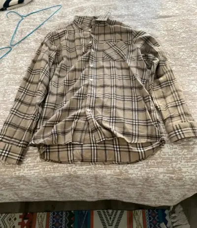 Camisa de franela a cuadros para hombre - miniatura 1
