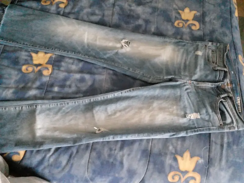 Jeans para hombre de mezclilla azul - 2