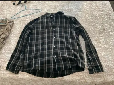 Camisa de franela a cuadros para hombre - miniatura 1