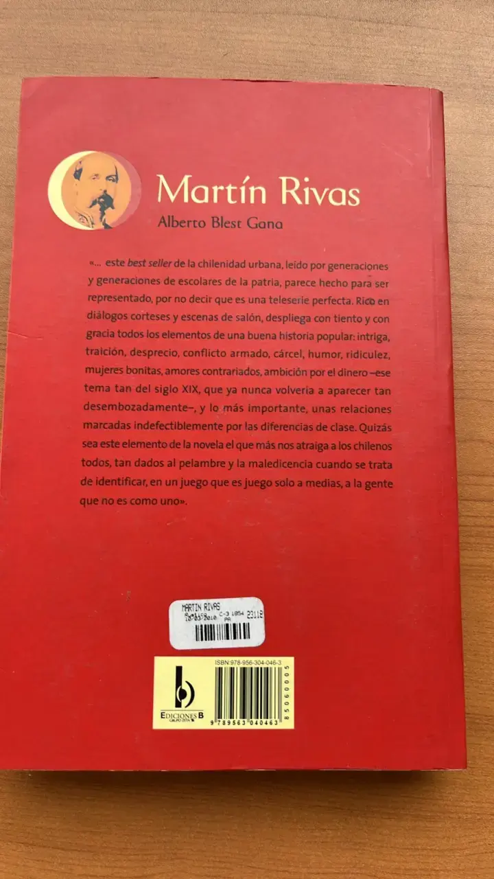 Libro Martín Rivas de Alberto Blest Gana - 2