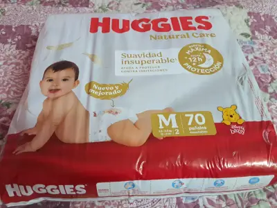 Pañales Huggies Natural Care M 70 unidades - miniatura 1